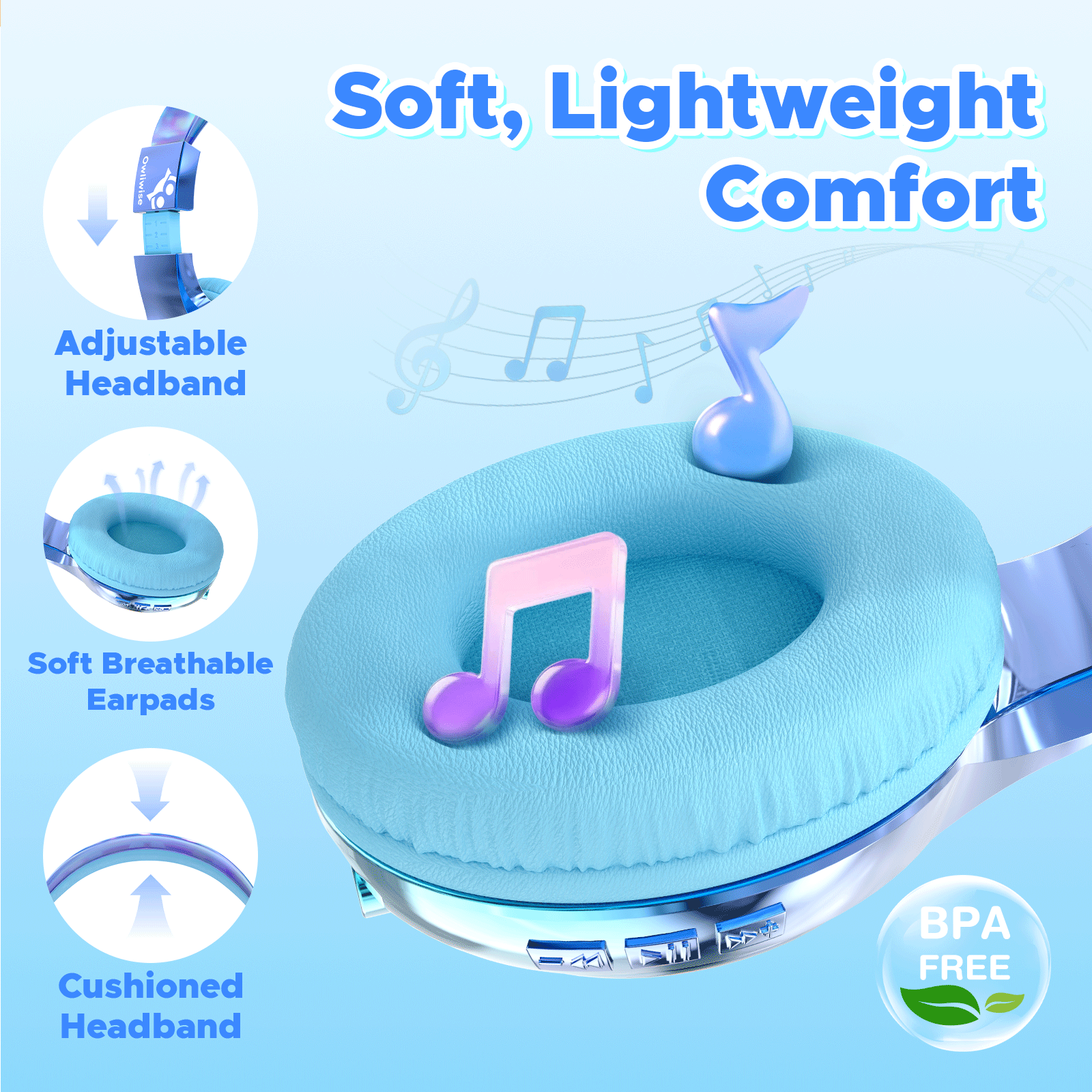 Owliwise Kids Bluetooth Headphones 丨Bolt series-thumbmail-15
