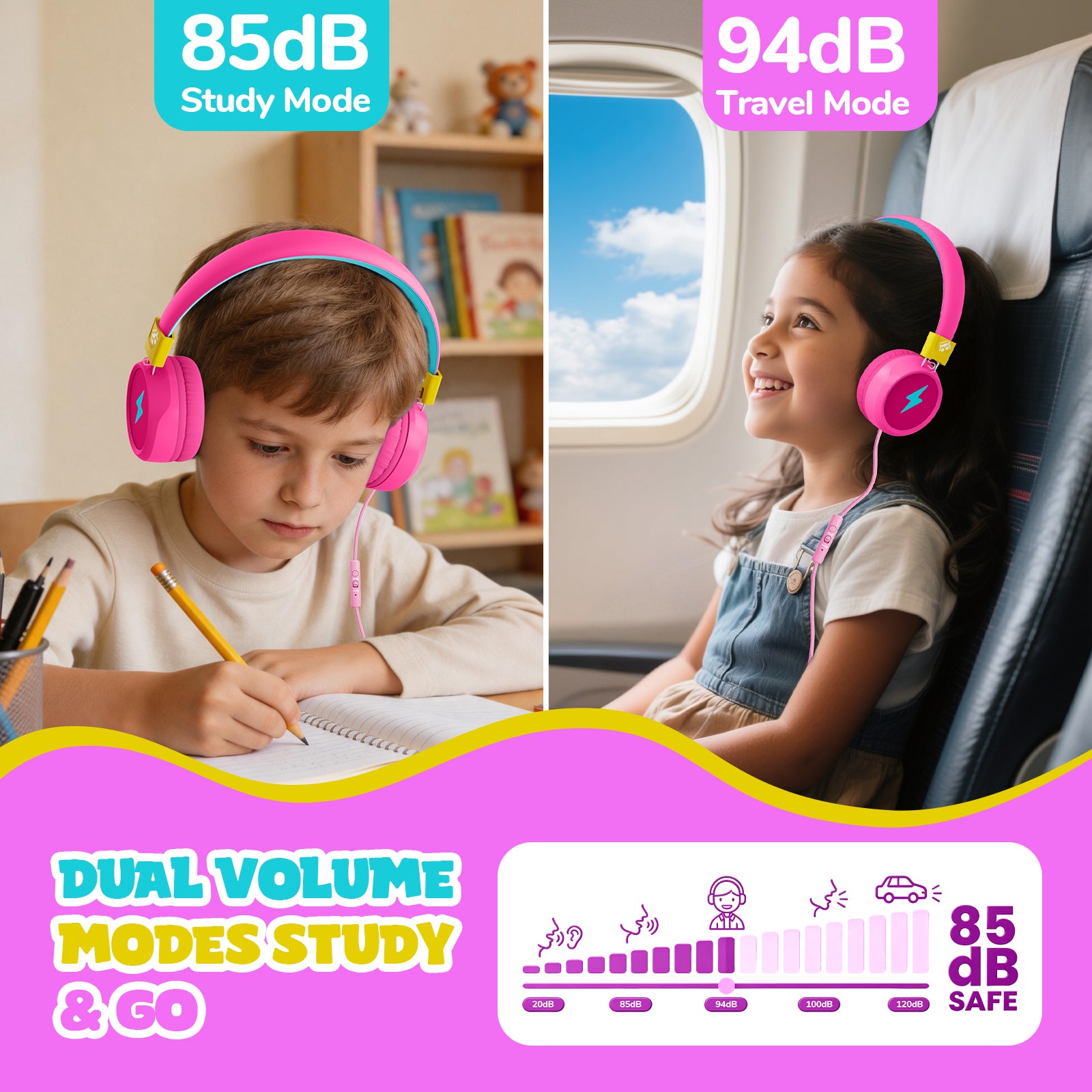 Owliwise Kids Wired Headphones 丨Flare series-thumbmail-2