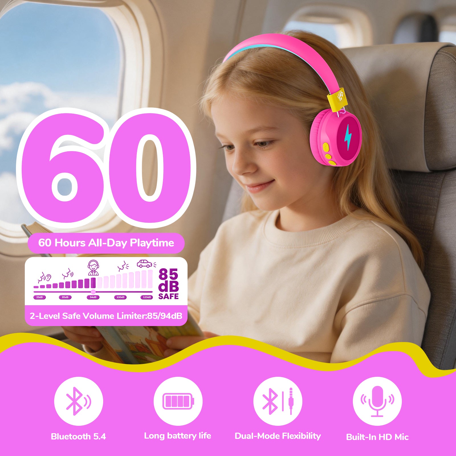 Owliwise Kids Bluetooth Headphones 丨Flare series-thumbmail-7