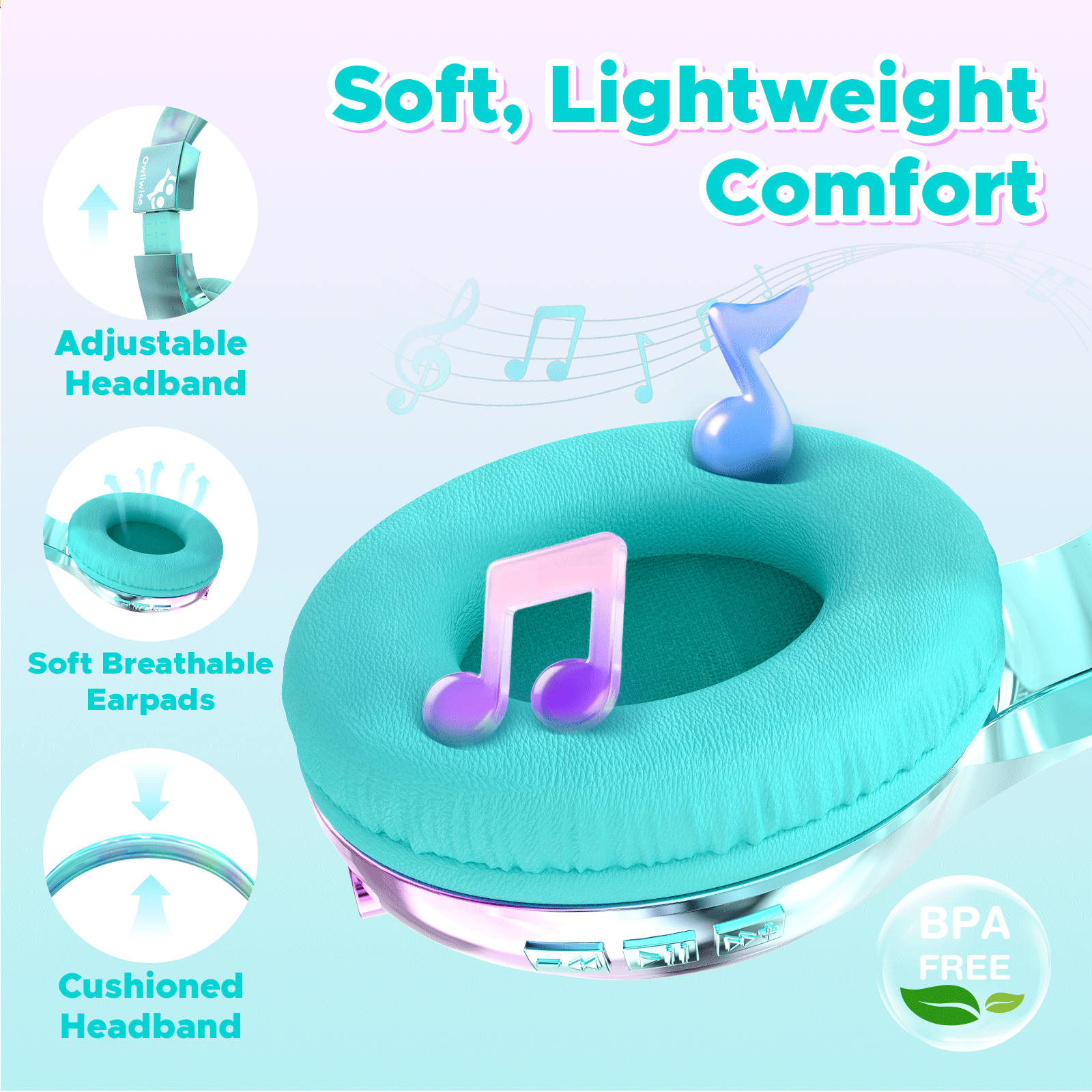 Owliwise Kids Bluetooth Headphones 丨Bolt series-thumbmail-5