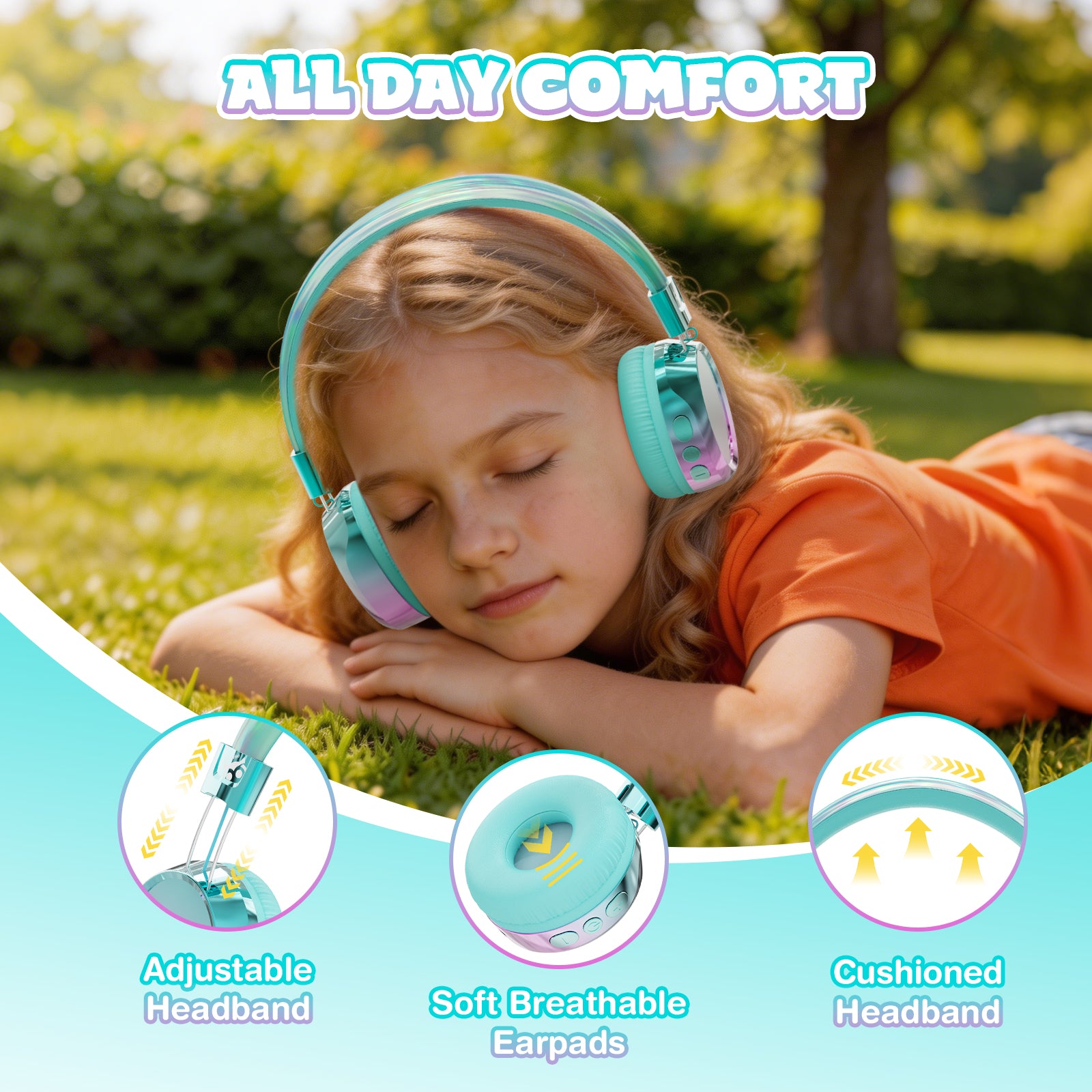 Owliwise Kids Bluetooth Headphones 丨Aura series-thumbmail-2