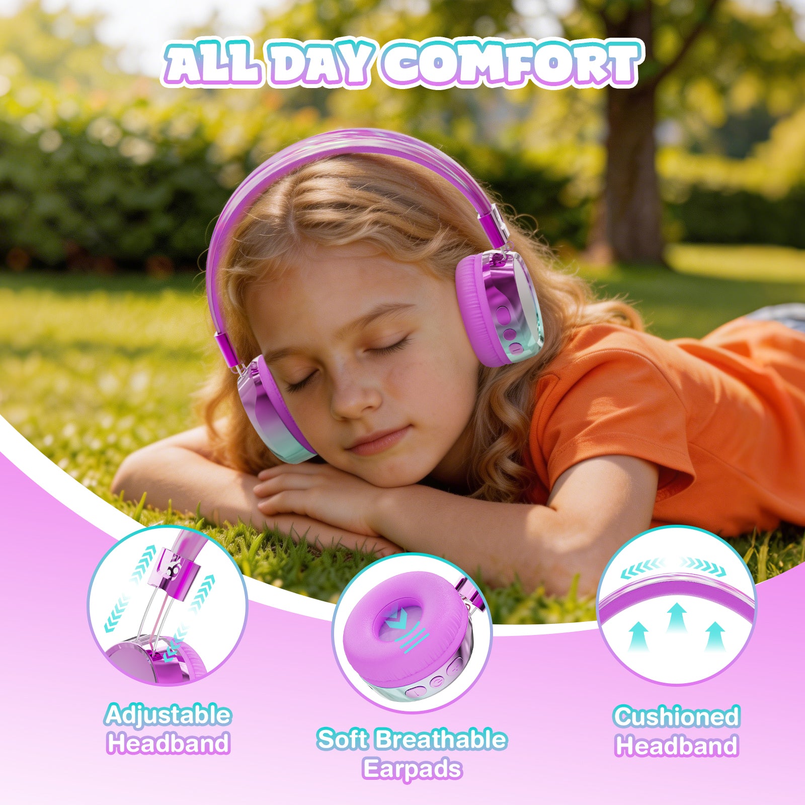 Owliwise Kids Bluetooth Headphones 丨Aura series-thumbmail-14