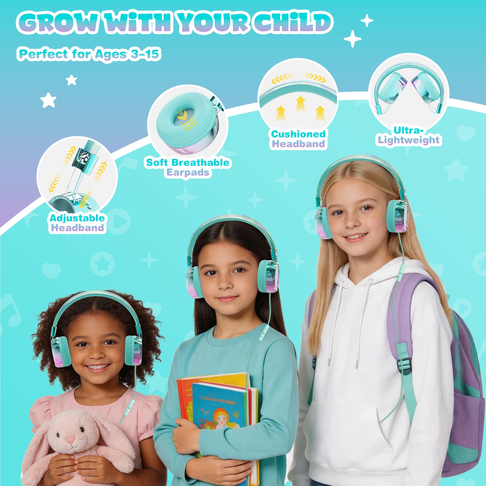 Owliwise Kids Wired Headphones 丨Aura series-thumbmail-14