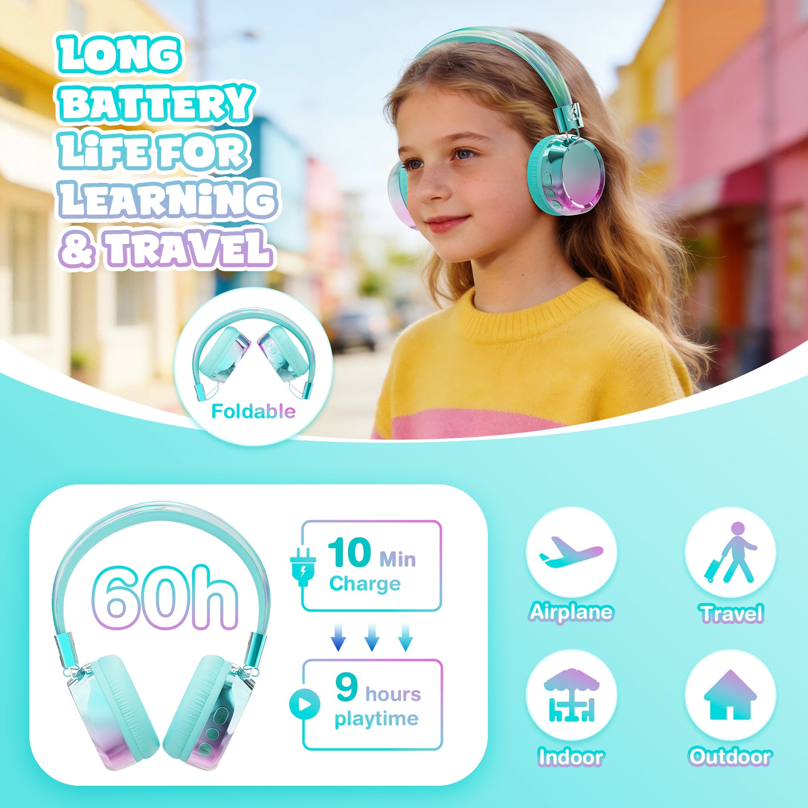 Owliwise Kids Bluetooth Headphones 丨Aura series-thumbmail-3