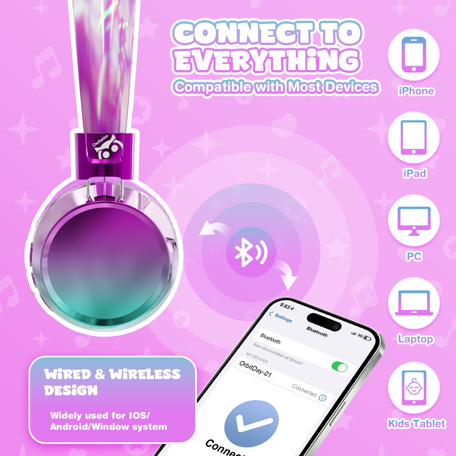 Owliwise Kids Bluetooth Headphones 丨Aura series-thumbmail-16