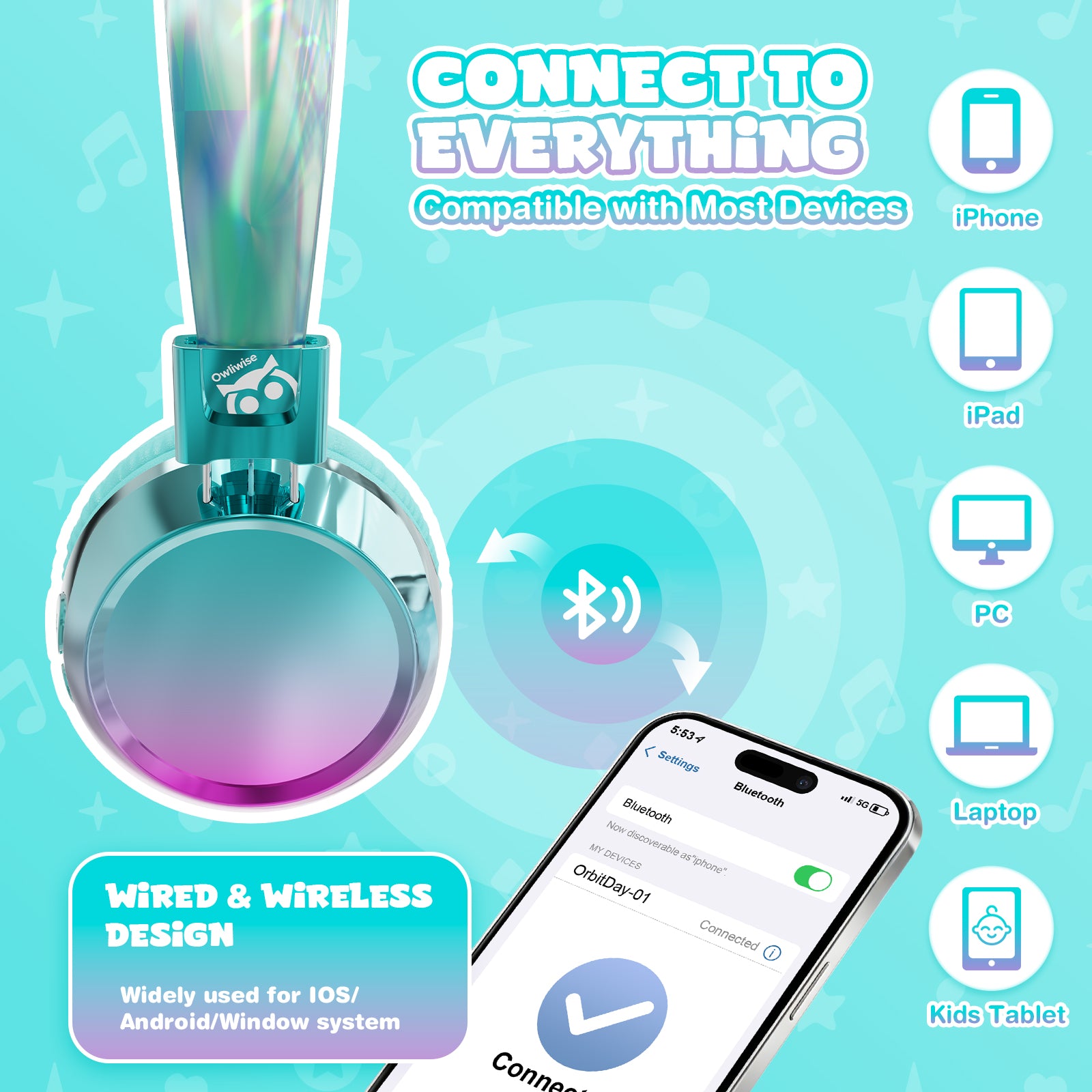 Owliwise Kids Bluetooth Headphones 丨Aura series-thumbmail-4