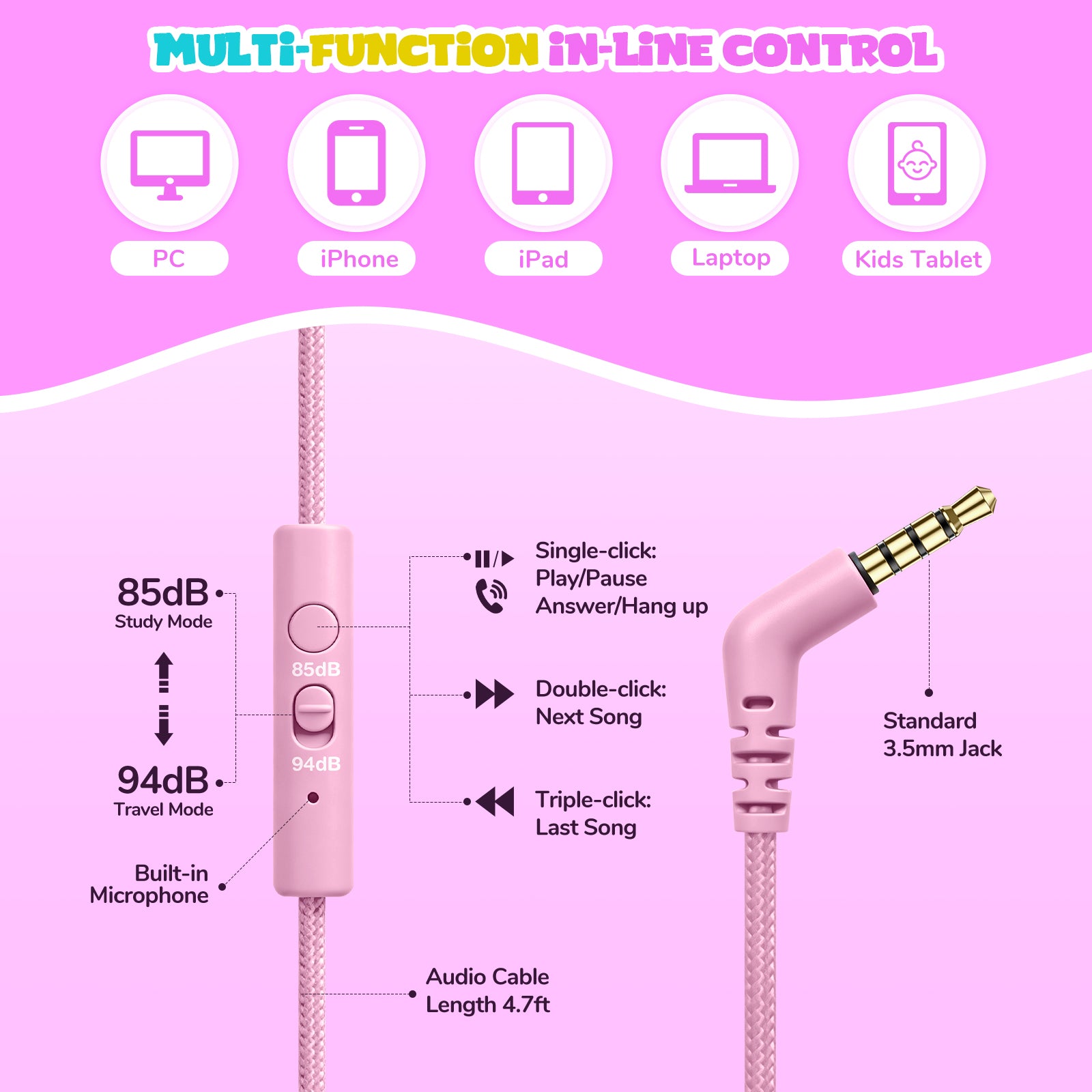 Owliwise Kids Wired Headphones 丨Flare series-thumbmail-4
