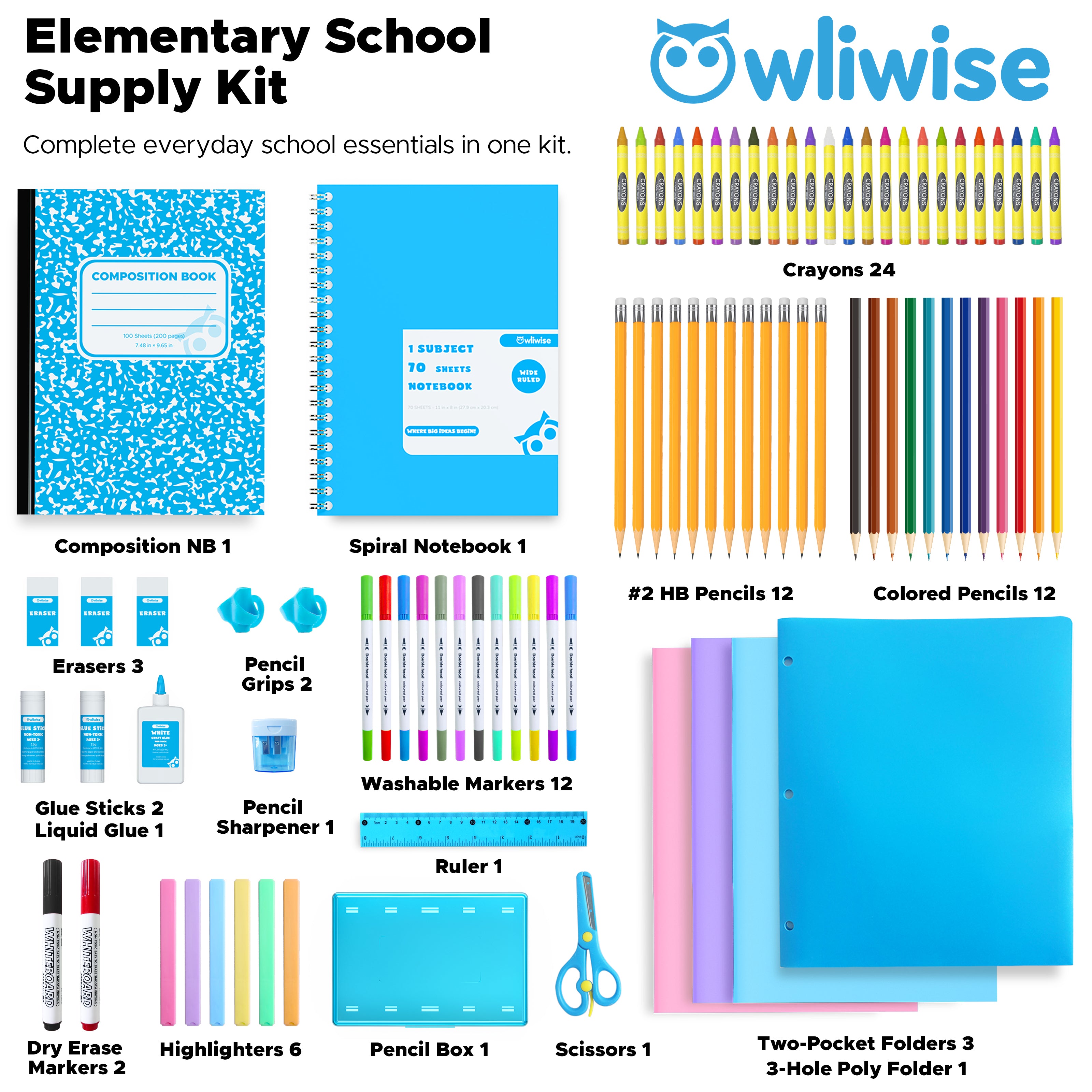 Owliwise School Supplies Kit丨Classready Kits-thumbmail-3